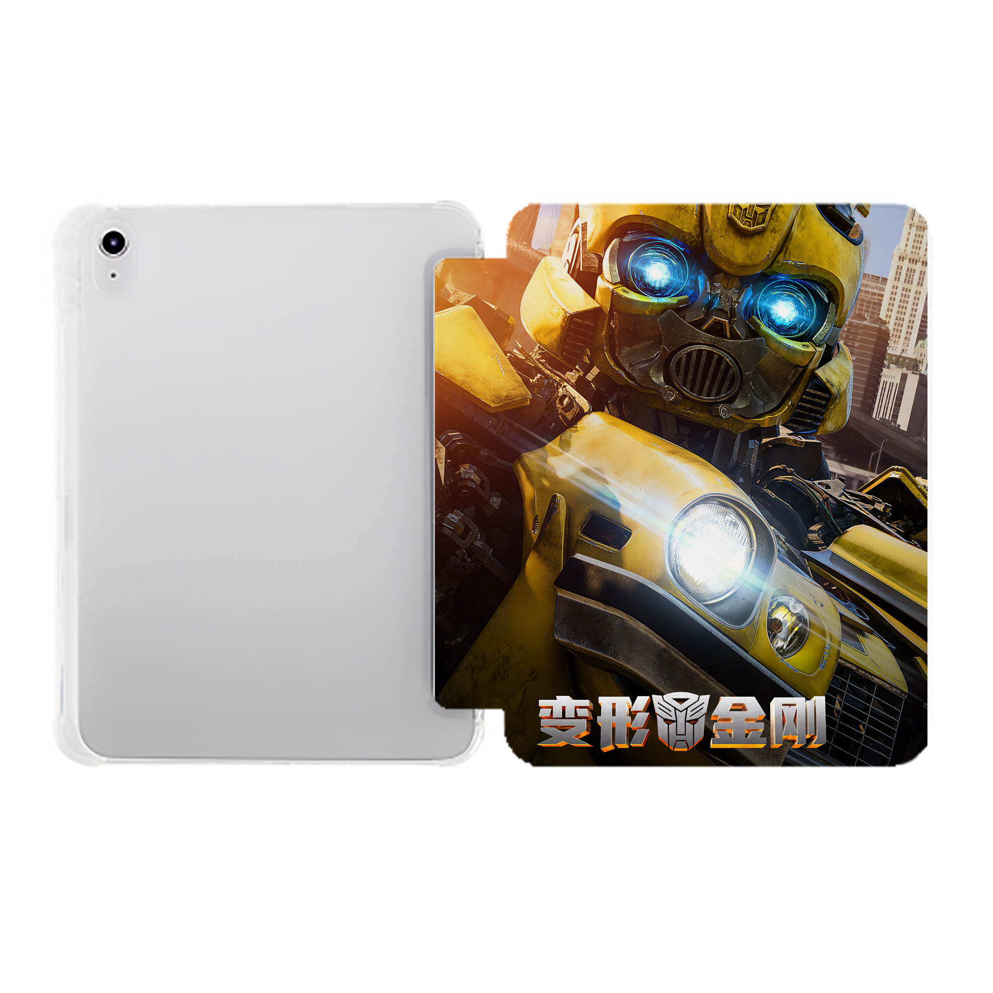 （画像用） Transformers トランスフォーマー IPad ケース ペン収納付き 三つ折りスタンド PUレザー×シリコン 対応機種9.5/10.5/10.9インチ